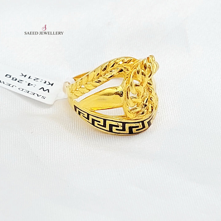 21K خاتم اكسترا مينا-مجوهرات الشيخ سعيد-Saeed Jewelry 