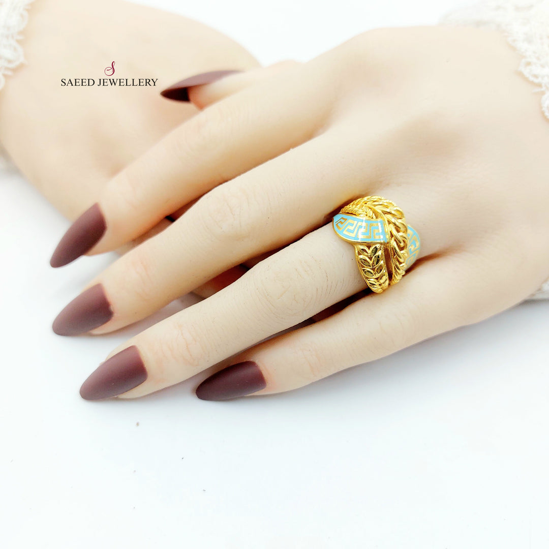 21K خاتم اكسترا مينا-مجوهرات الشيخ سعيد-Saeed Jewelry 