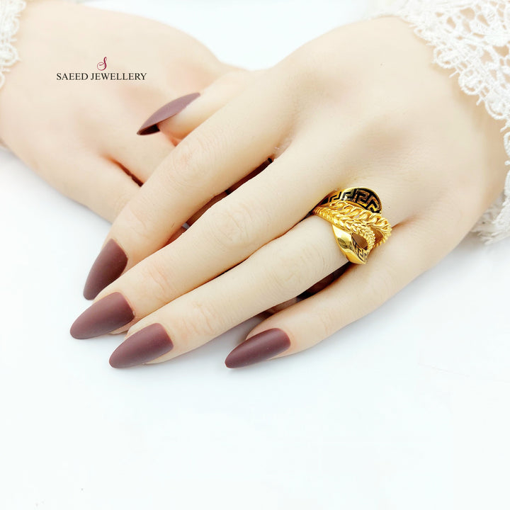 21K خاتم اكسترا مينا-مجوهرات الشيخ سعيد-Saeed Jewelry 