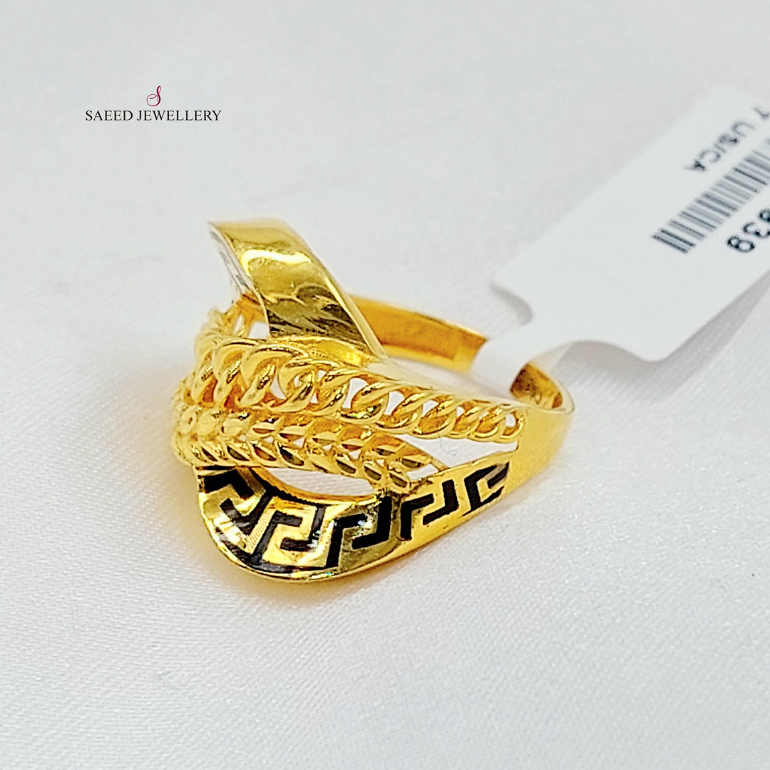 21K خاتم اكسترا مينا-مجوهرات الشيخ سعيد-Saeed Jewelry 