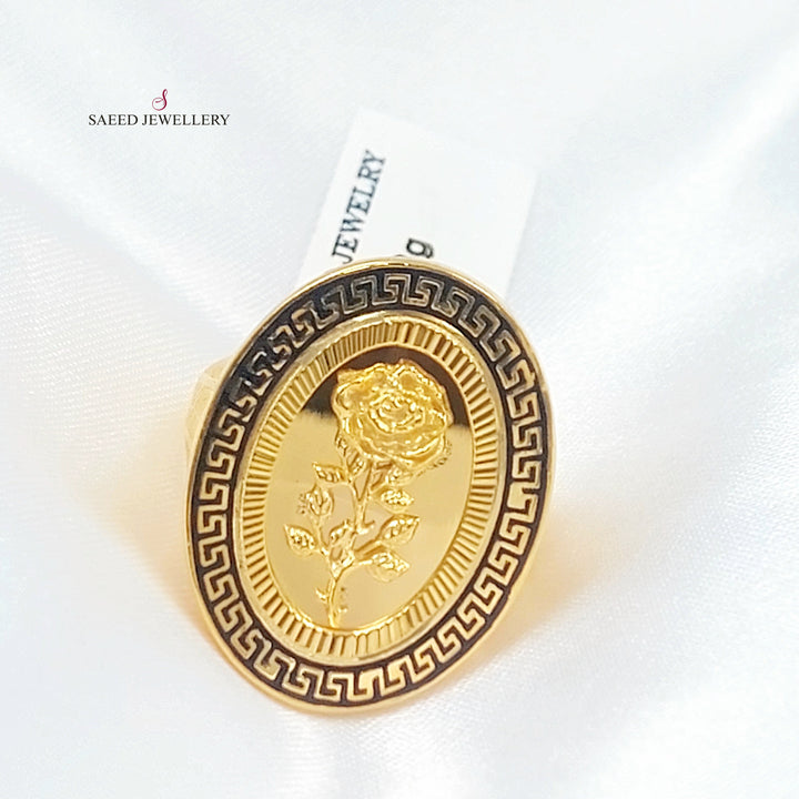 21K خاتم اونصه مينا-مجوهرات الشيخ سعيد-Saeed Jewelry 