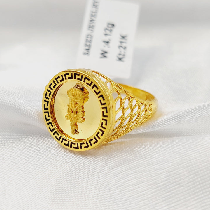 21K خاتم اونصه مينا-مجوهرات الشيخ سعيد-Saeed Jewelry 