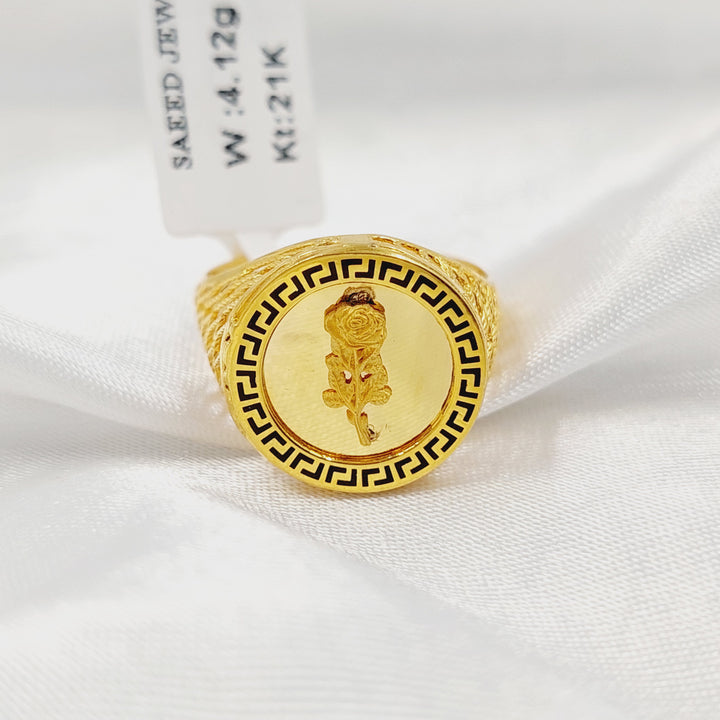 21K خاتم اونصه مينا-مجوهرات الشيخ سعيد-Saeed Jewelry 