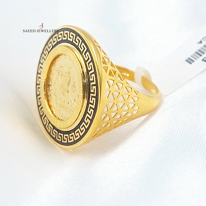 21K خاتم رشادي مينا-مجوهرات الشيخ سعيد-Saeed Jewelry 