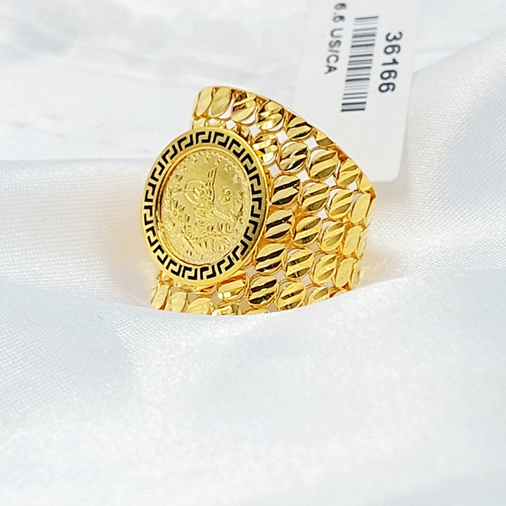 21K خاتم رشادي مينا-مجوهرات الشيخ سعيد-Saeed Jewelry 