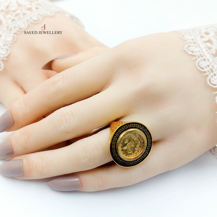 21K خاتم رشادي مينا-مجوهرات الشيخ سعيد-Saeed Jewelry 