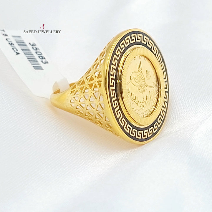 21K خاتم رشادي مينا-مجوهرات الشيخ سعيد-Saeed Jewelry 