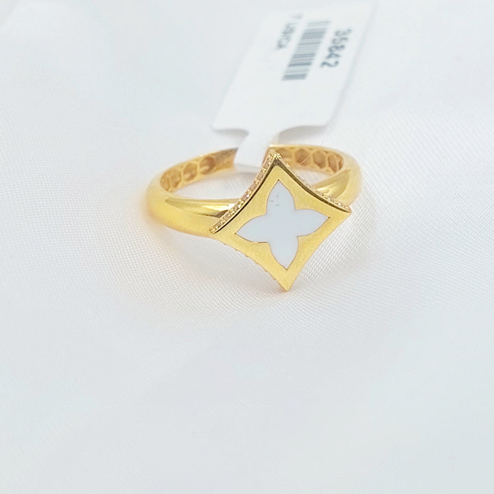 21K خاتم نجمة مينا-مجوهرات الشيخ سعيد-Saeed Jewelry 