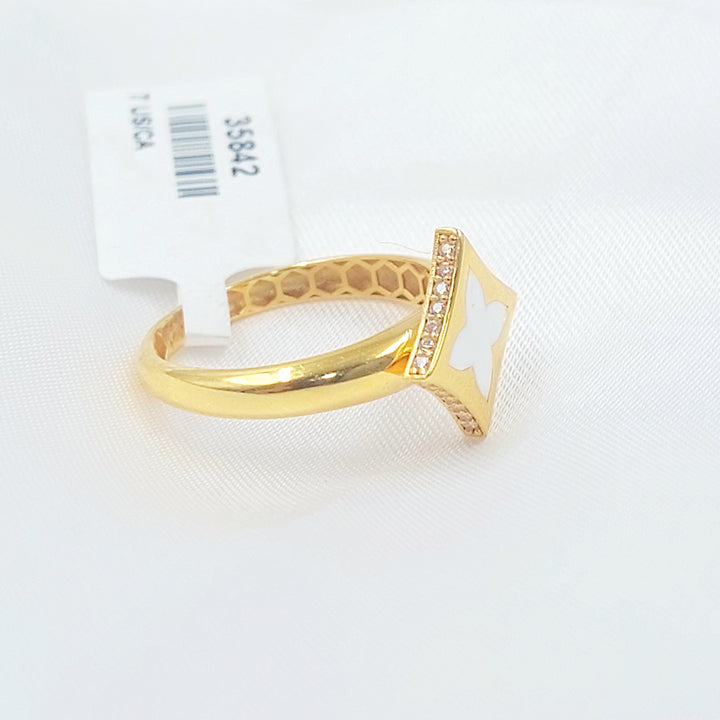 21K خاتم نجمة مينا-مجوهرات الشيخ سعيد-Saeed Jewelry 