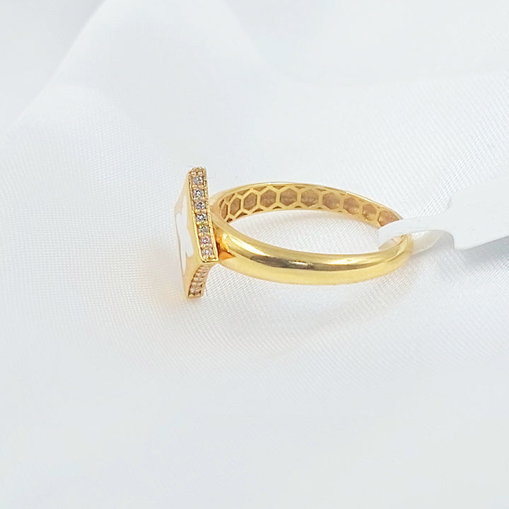 21K خاتم نجمة مينا-مجوهرات الشيخ سعيد-Saeed Jewelry 