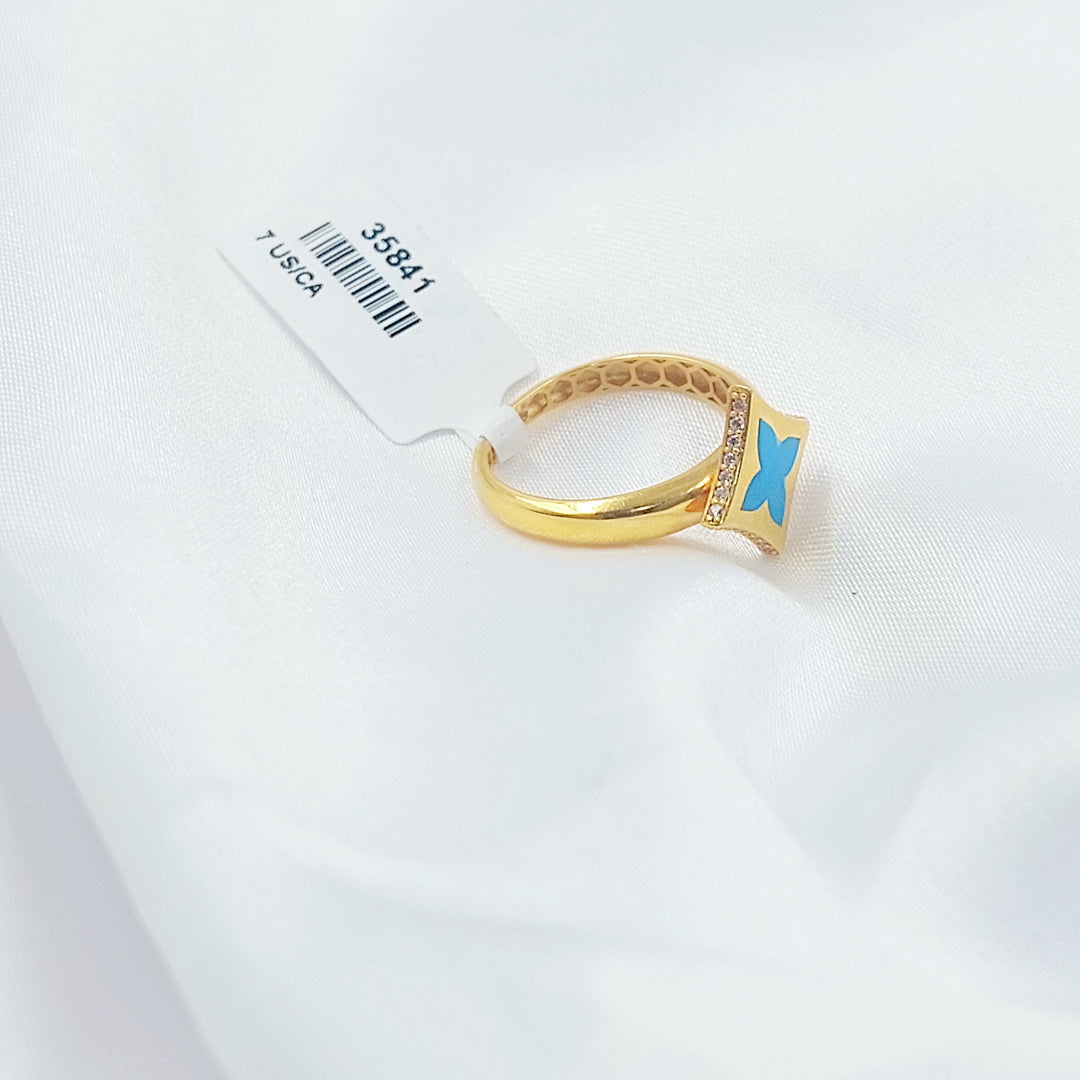 21K خاتم نجمة مينا-مجوهرات الشيخ سعيد-Saeed Jewelry 