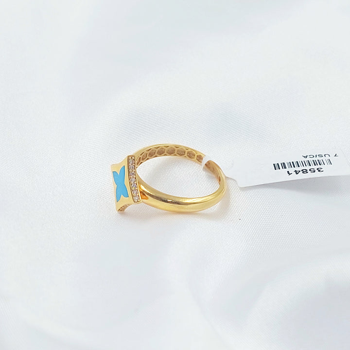 21K خاتم نجمة مينا-مجوهرات الشيخ سعيد-Saeed Jewelry 