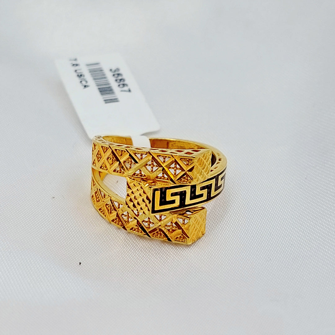 21K خاتم فيرنا مينا-مجوهرات الشيخ سعيد-Saeed Jewelry 