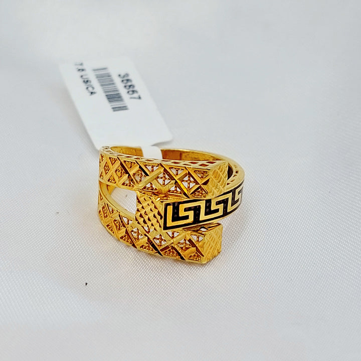 21K خاتم فيرنا مينا-مجوهرات الشيخ سعيد-Saeed Jewelry 