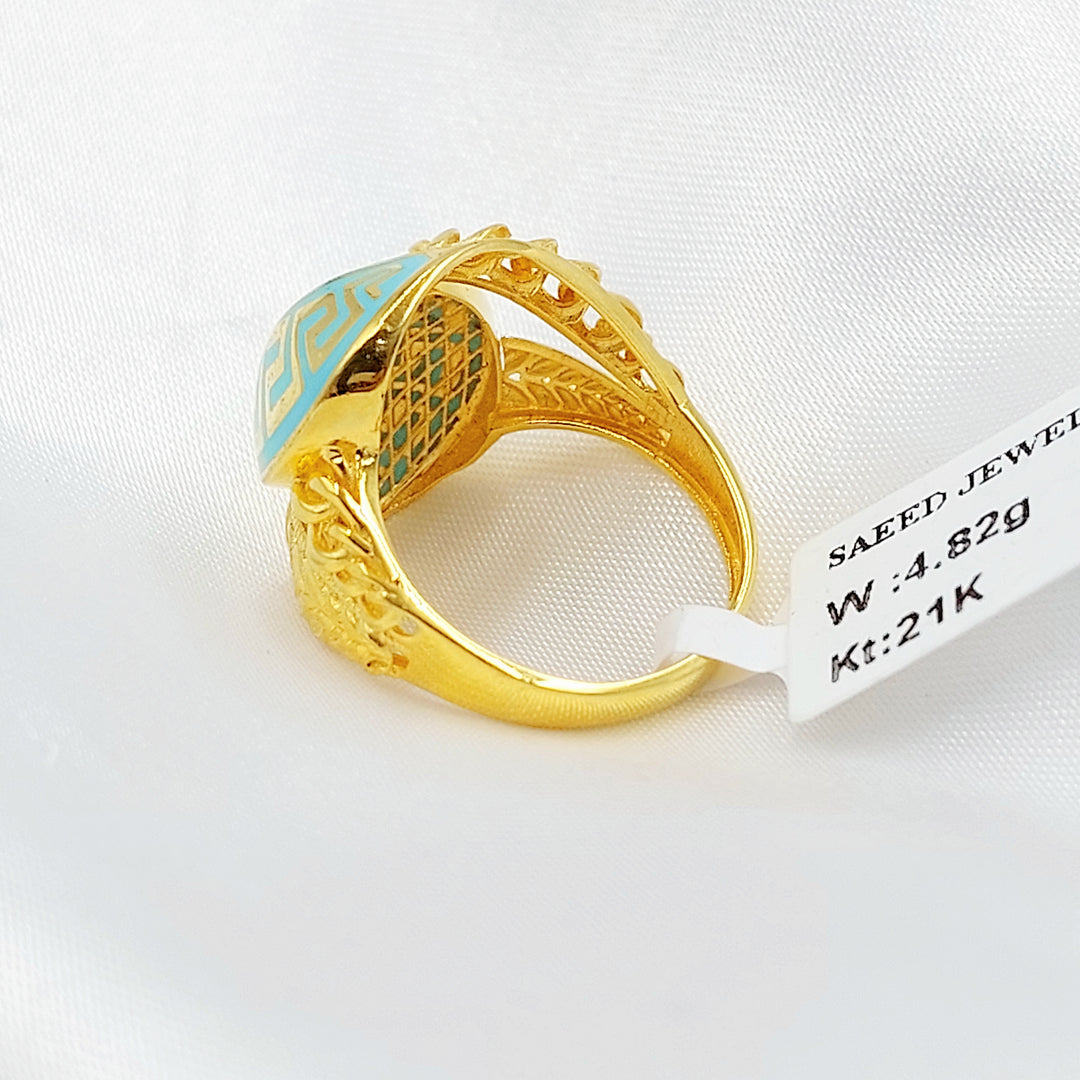 21K خاتم فيرنا مينا-مجوهرات الشيخ سعيد-Saeed Jewelry 