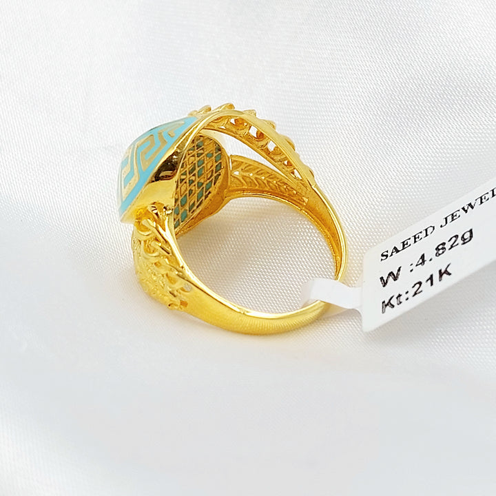 21K خاتم فيرنا مينا-مجوهرات الشيخ سعيد-Saeed Jewelry 