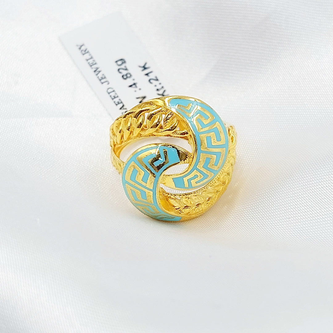 21K خاتم فيرنا مينا-مجوهرات الشيخ سعيد-Saeed Jewelry 