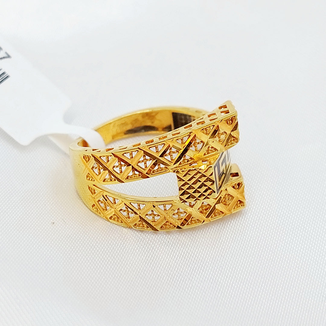 21K خاتم فيرنا مينا-مجوهرات الشيخ سعيد-Saeed Jewelry 