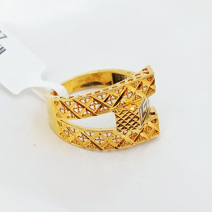 21K خاتم فيرنا مينا-مجوهرات الشيخ سعيد-Saeed Jewelry 