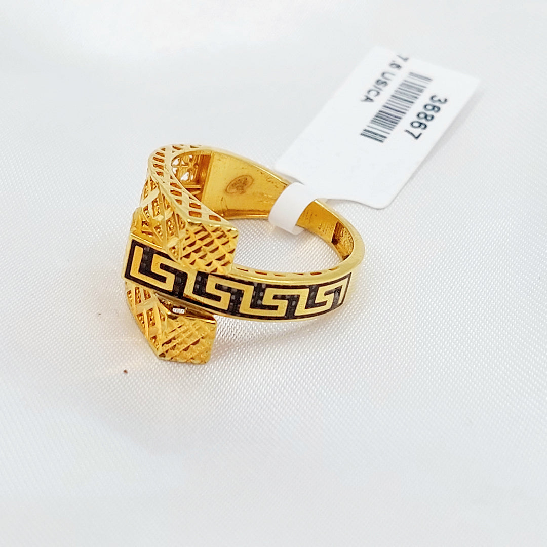 21K خاتم فيرنا مينا-مجوهرات الشيخ سعيد-Saeed Jewelry 