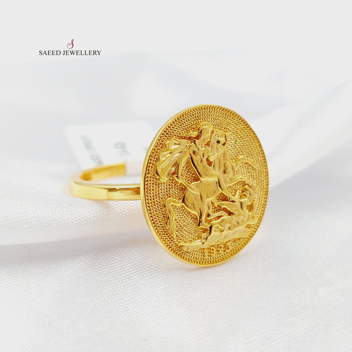 21K خاتم انجليزي-مجوهرات الشيخ سعيد-Saeed Jewelry 