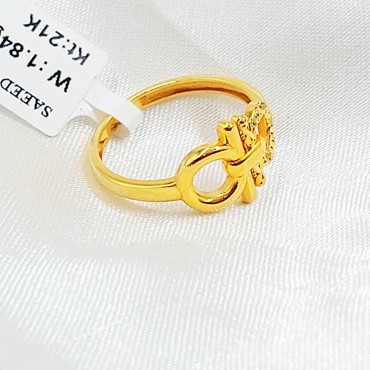 21K خاتم نقش-مجوهرات الشيخ سعيد-Saeed Jewelry 