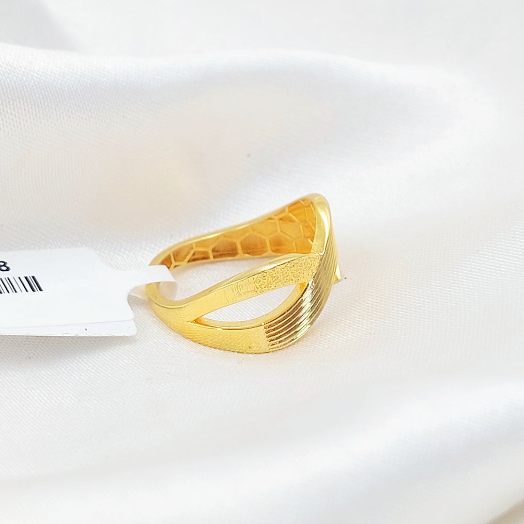 21K خاتم نقش-مجوهرات الشيخ سعيد-Saeed Jewelry 