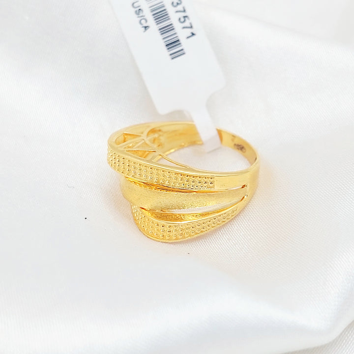 21K خاتم هرم نقش-مجوهرات الشيخ سعيد-Saeed Jewelry 