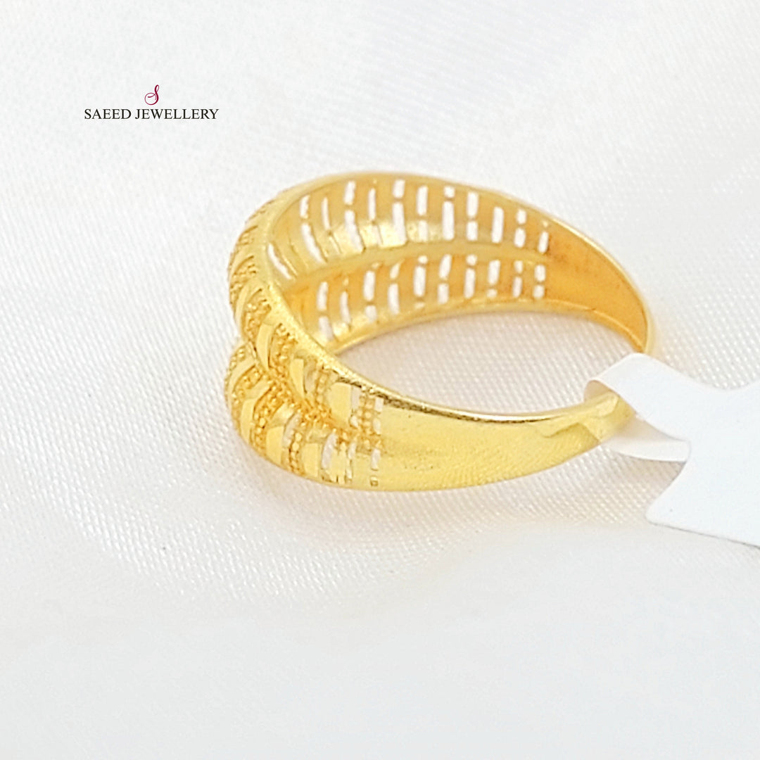 21K خاتم نقش-مجوهرات الشيخ سعيد-Saeed Jewelry 