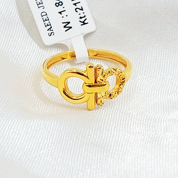 21K خاتم نقش-مجوهرات الشيخ سعيد-Saeed Jewelry 