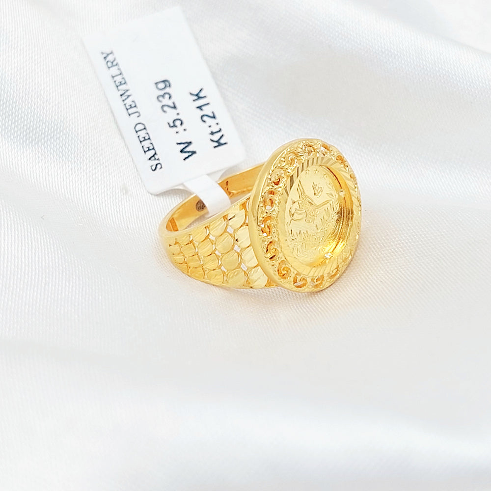 21K خاتم رشادي نقش-مجوهرات الشيخ سعيد-Saeed Jewelry 