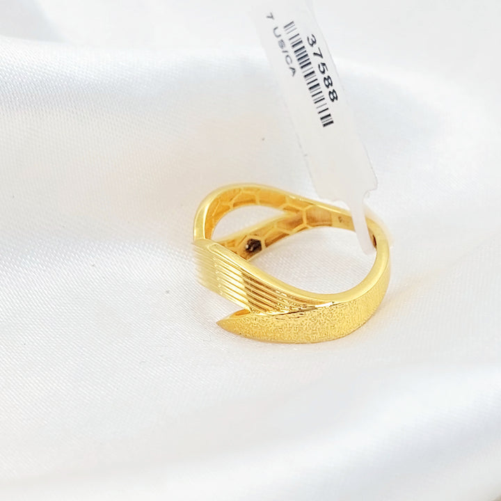 21K خاتم نقش-مجوهرات الشيخ سعيد-Saeed Jewelry 