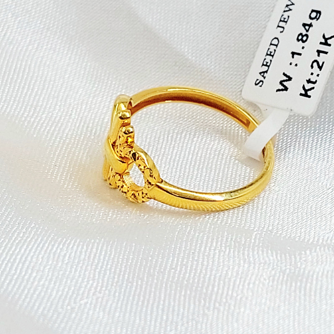 21K خاتم نقش-مجوهرات الشيخ سعيد-Saeed Jewelry 