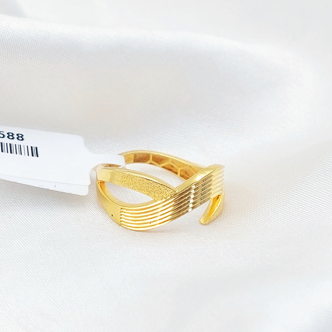 21K خاتم نقش-مجوهرات الشيخ سعيد-Saeed Jewelry 