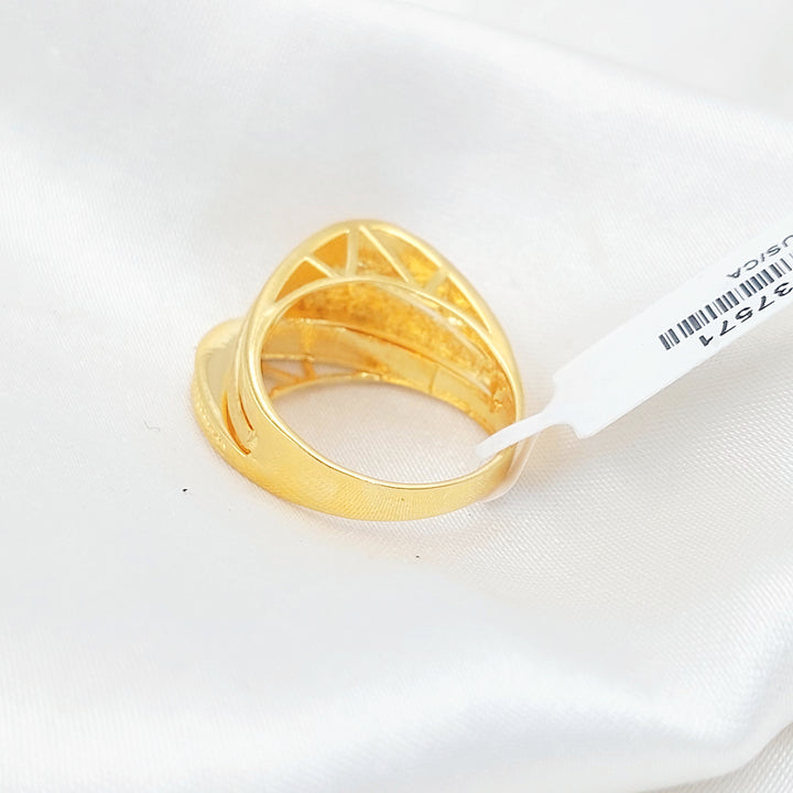 21K خاتم هرم نقش-مجوهرات الشيخ سعيد-Saeed Jewelry 