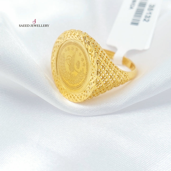 21K خاتم رشادي نقش-مجوهرات الشيخ سعيد-Saeed Jewelry 