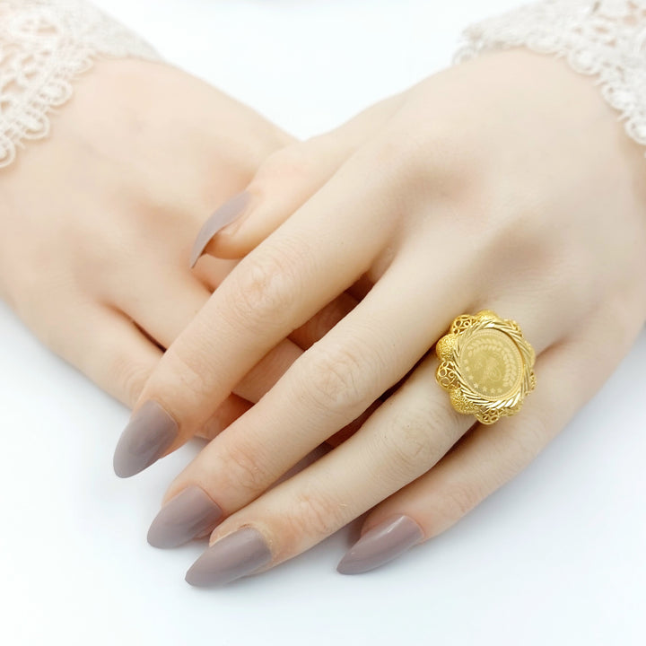 21K خاتم رشادي نقش-مجوهرات الشيخ سعيد-Saeed Jewelry 