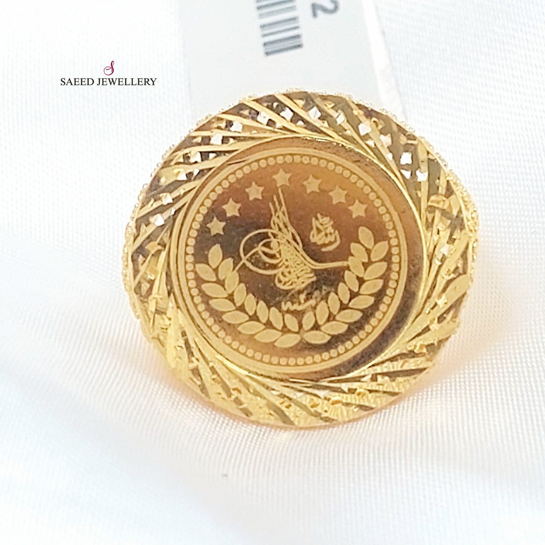 21K خاتم رشادي نقش-مجوهرات الشيخ سعيد-Saeed Jewelry 
