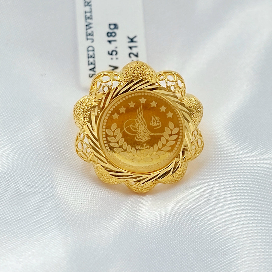 21K خاتم رشادي نقش-مجوهرات الشيخ سعيد-Saeed Jewelry 