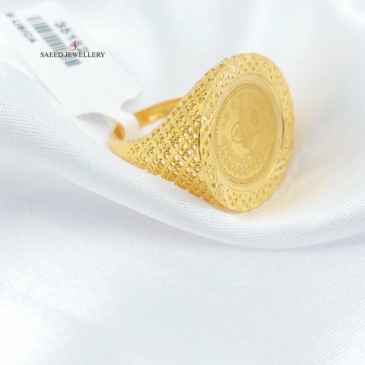 21K خاتم رشادي نقش-مجوهرات الشيخ سعيد-Saeed Jewelry 