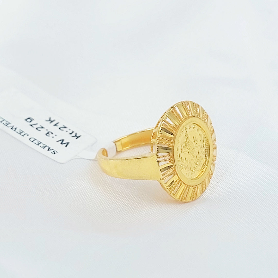 21K خاتم رشادي نقش-مجوهرات الشيخ سعيد-Saeed Jewelry 