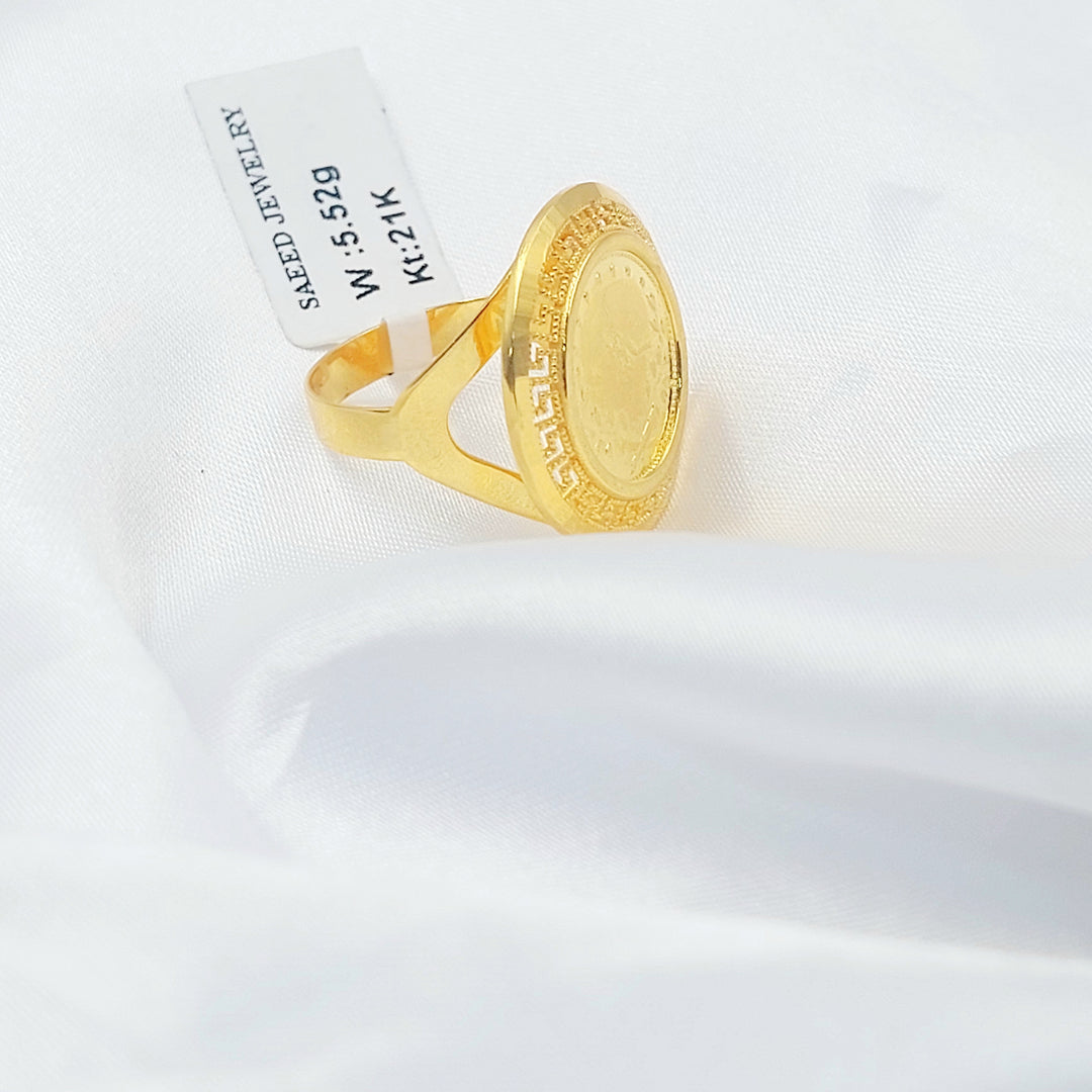 21K خاتم رشادي نقش-مجوهرات الشيخ سعيد-Saeed Jewelry 