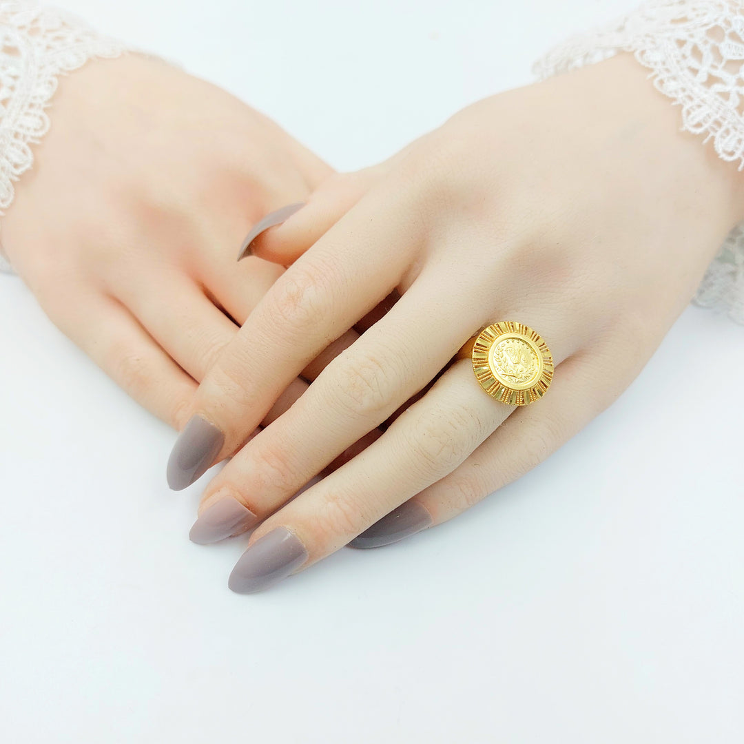 21K خاتم رشادي نقش-مجوهرات الشيخ سعيد-Saeed Jewelry 