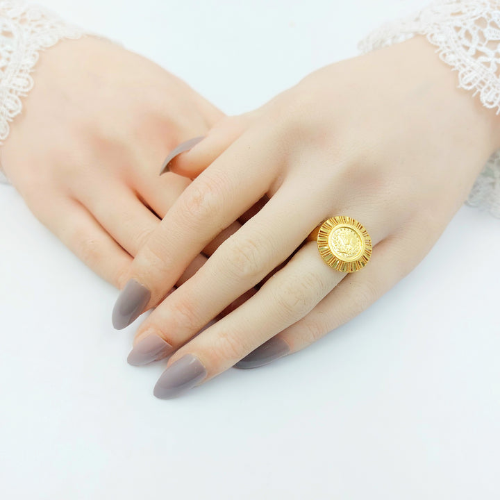 21K خاتم رشادي نقش-مجوهرات الشيخ سعيد-Saeed Jewelry 