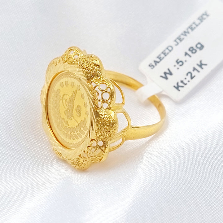 21K خاتم رشادي نقش-مجوهرات الشيخ سعيد-Saeed Jewelry 