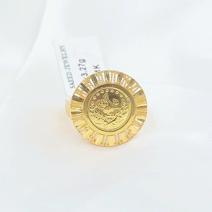 21K خاتم رشادي نقش-مجوهرات الشيخ سعيد-Saeed Jewelry 