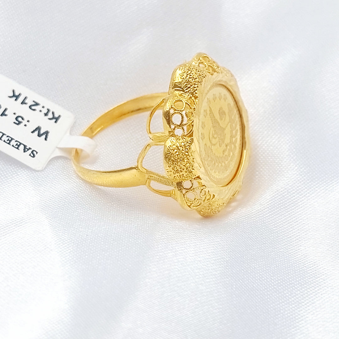 21K خاتم رشادي نقش-مجوهرات الشيخ سعيد-Saeed Jewelry 