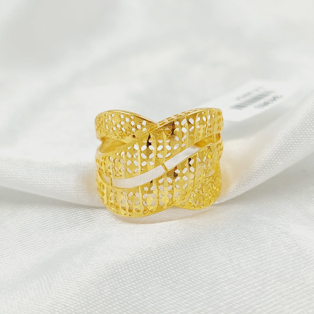 21K خاتم امواج نقش-مجوهرات الشيخ سعيد-Saeed Jewelry 