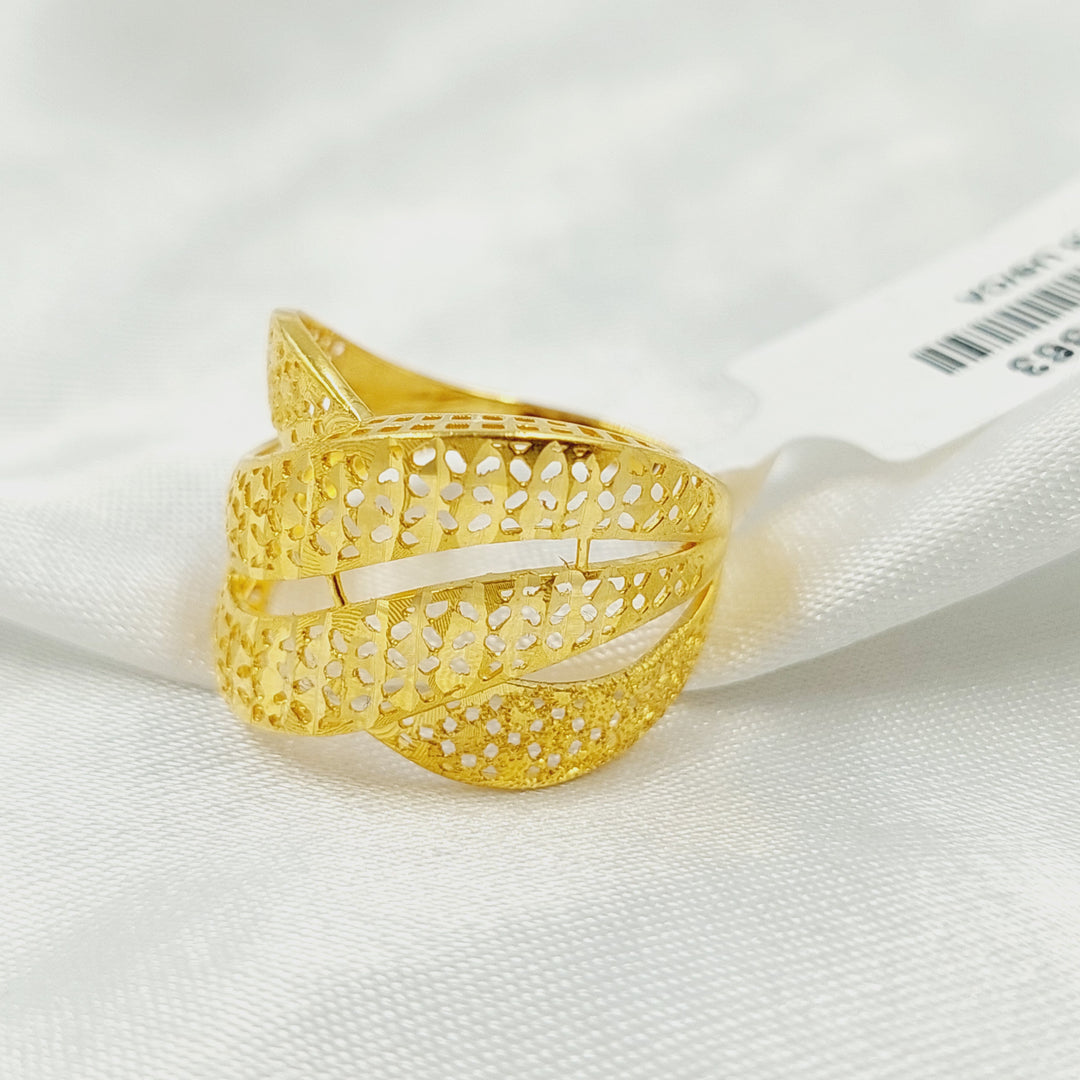 21K خاتم امواج نقش-مجوهرات الشيخ سعيد-Saeed Jewelry 