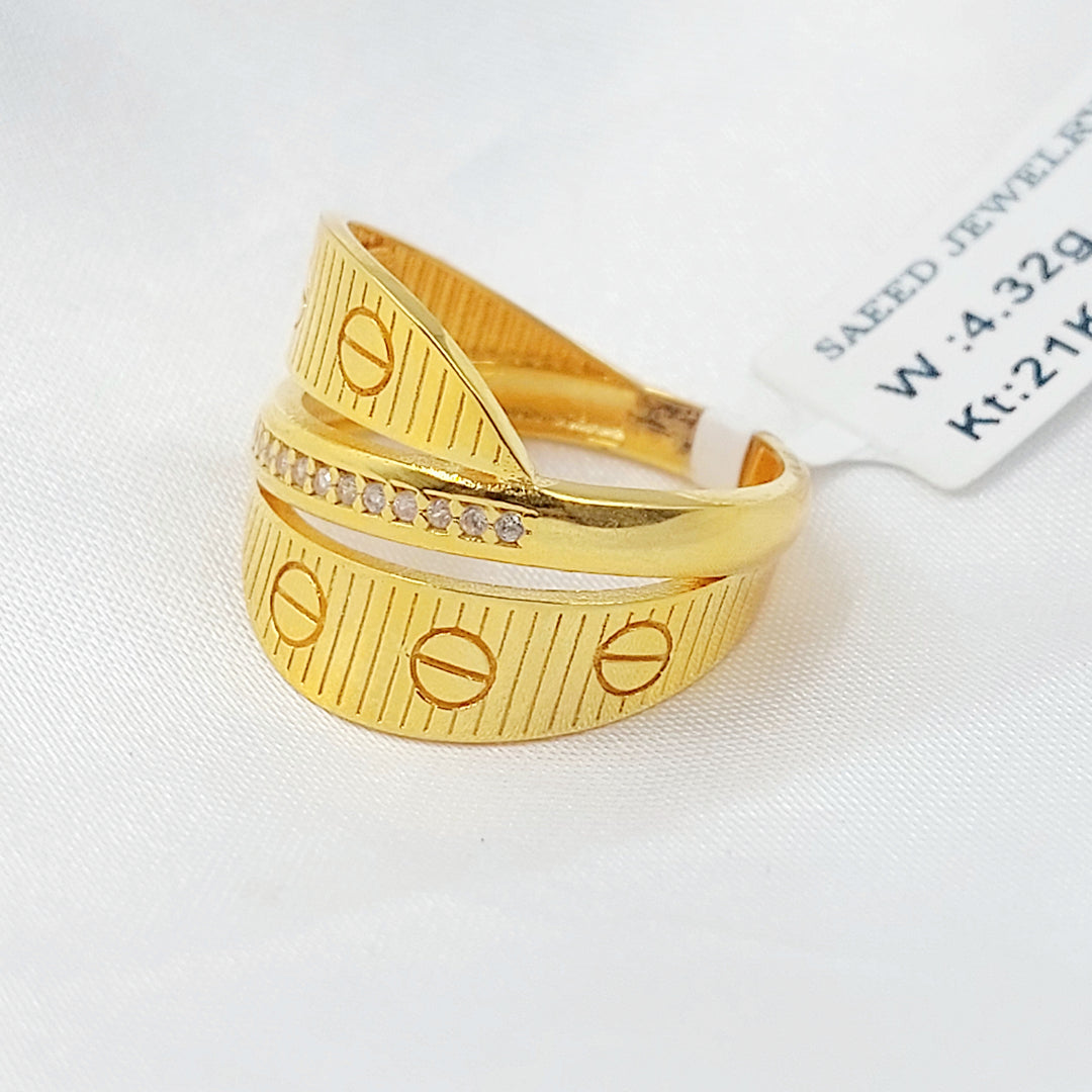 21K خاتم فيجارو-مجوهرات الشيخ سعيد-Saeed Jewelry 